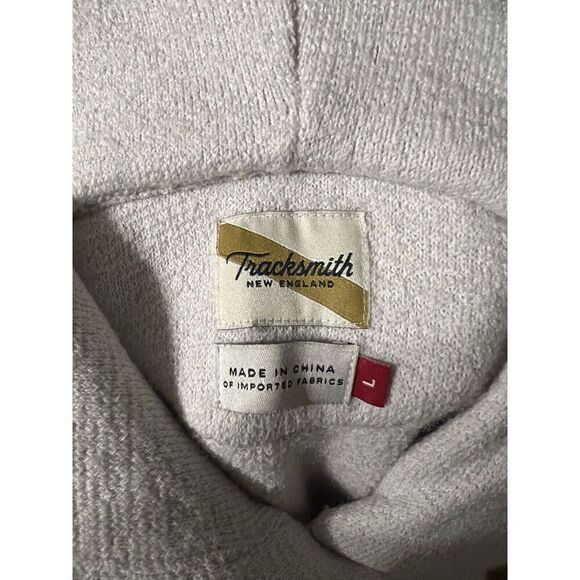 Tracksmith Hoodie Pullover Womens Large White Wool Blend Heavyweight Sweater - Picture 3 of 3